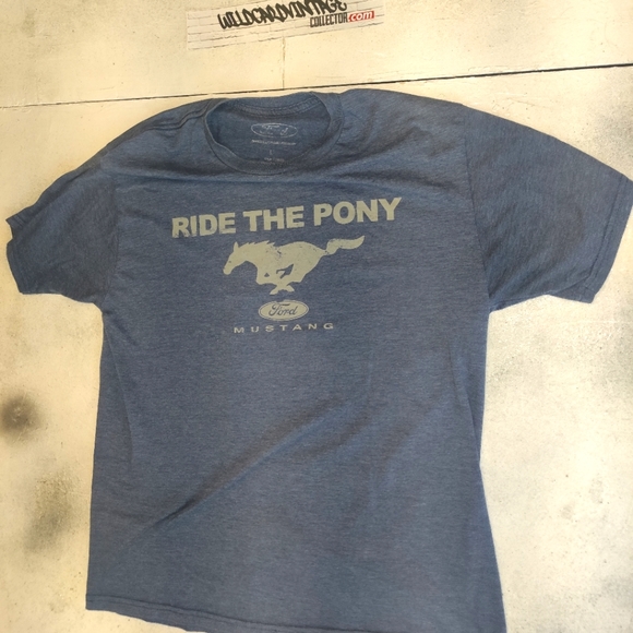 FORD MUSTANG Vtg Retro Muscle Car Logo T-Shirt Mens Size Large - Picture 2 of 4